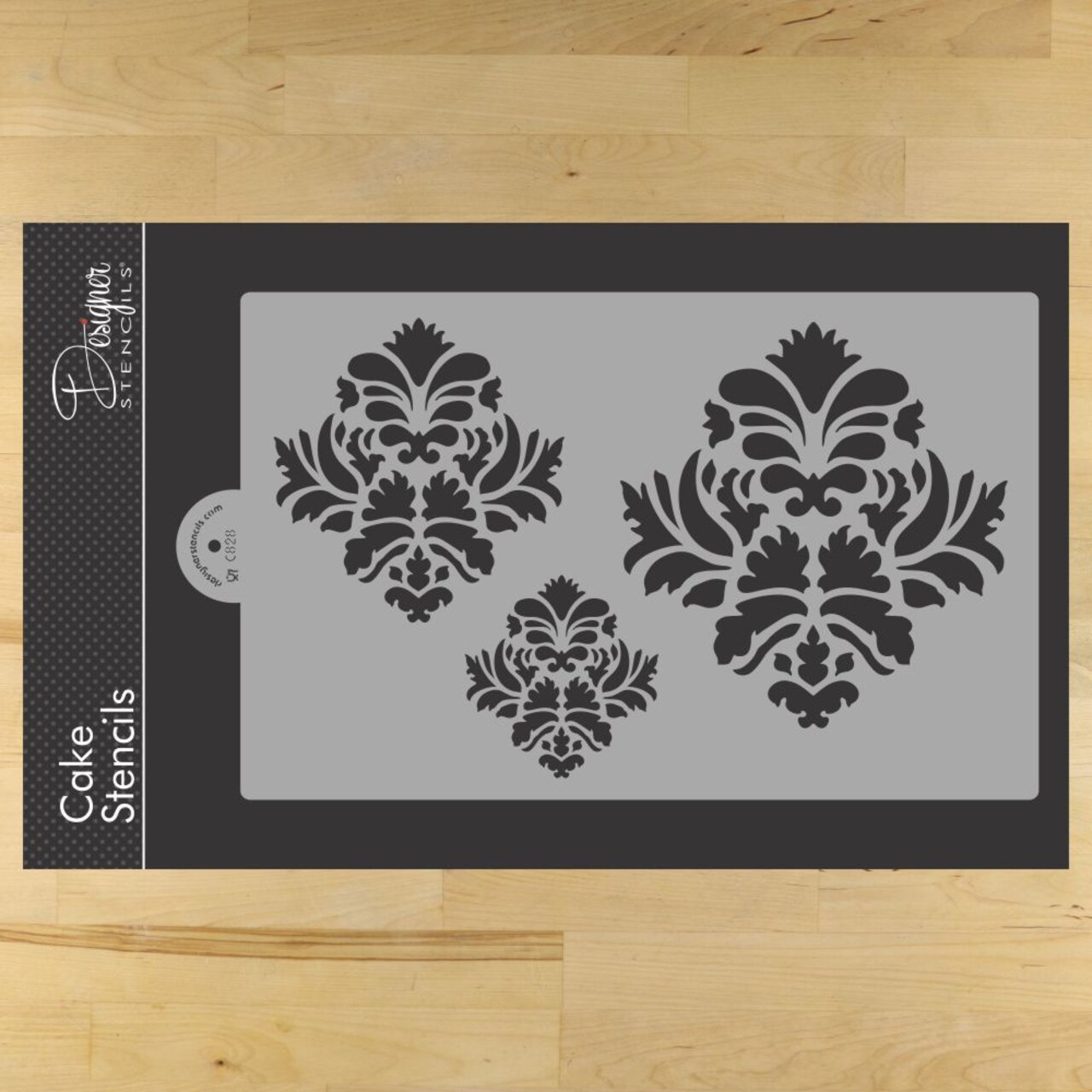 Large Damask Icons Cake Stencil Set | C828 by Designer Stencils | Stencils for Royal Icing, Airbrush, Dusting Powder |